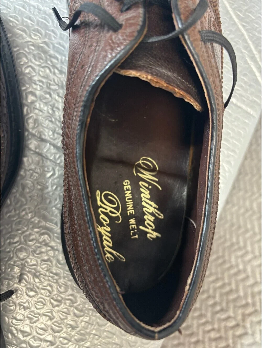 Wienthorf Royale Genuine Welt Brown Leather Wingtip